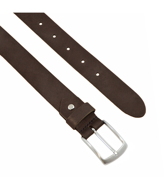 Landley Nette Leren Jeans Riem Bruin - Dames en Heren - 3.5 cm Breed - Echt Leer - Casual Pantalon Riem