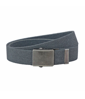 Landley Elastische XXL Canvas Riem Grijs - Lange Stretch Koppelriem - Dames en Heren - Zelf op maat maken - Totale lengte 175 cm - Tot taillemaat 160