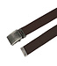 Landley Elastische XXL Canvas Riem Bruin - Lange Stretch Koppelriem - Dames en Heren - Zelf op maat maken - Totale lengte 175 cm - Tot taillemaat 160