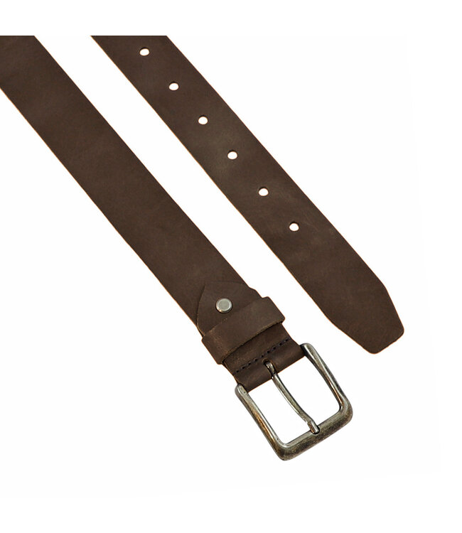 Landley Bruine Leren Riem voor Dames en Heren - Unisex Jeansriem - 4 cm - Leer - Bruin