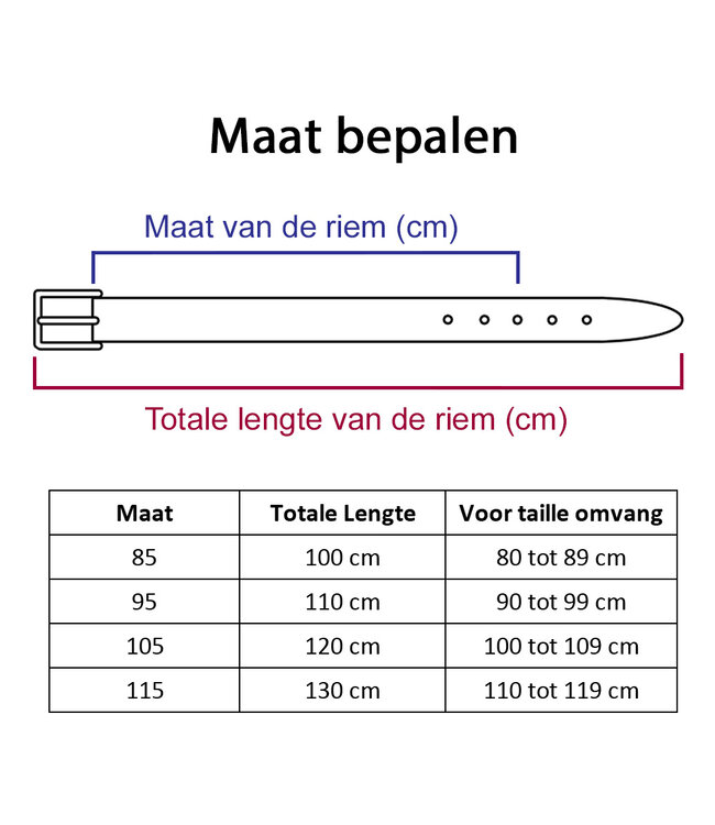 Landley Cognac Leren Riem voor Dames en Heren - Unisex Jeansriem - 4 cm - Leer - Cognac