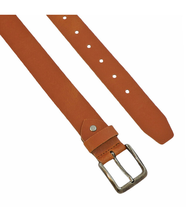 Landley Cognac Leren Riem voor Dames en Heren - Unisex Jeansriem - 4 cm - Leer - Cognac