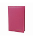 Landley Leren Etui voor Paspoort en Gele Boekje - Echt Leer - Fuchsia Roze