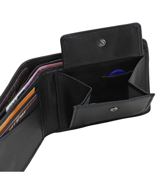 HillBurry V88806 Leren Heren Portemonnee Zwart