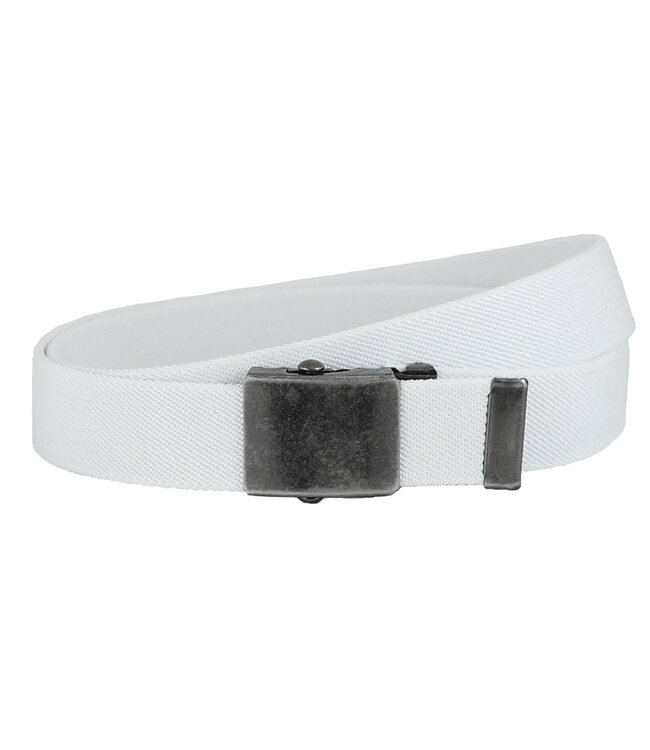 Landley Elastische XXL Canvas Riem Wit - Lange Stretch Koppelriem - Dames en Heren - Zelf op maat maken - Totale lengte 175 cm - Tot taillemaat 160
