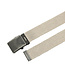 Landley Elastische XXL Canvas Riem Beige - Lange Stretch Koppelriem - Dames en Heren - Zelf op maat maken - Totale lengte 175 cm - Tot taillemaat 160