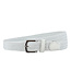 Houtkamp Smalle Elastische Dames Riem - Gevlochten Comfort Stretch Belt - 25 mm breed - Vrouwen Ceintuur - Wit