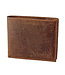 Landley Heren Portemonnee - Compacte Billfold - Robuust Vintage Leer - Bruin