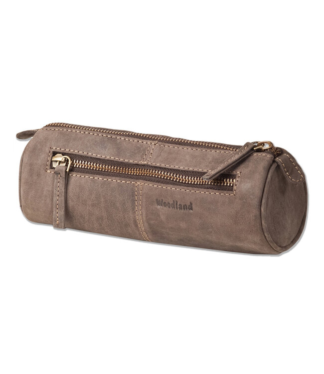 Woodland Luxe Leren Pennenetui Bruin