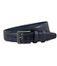 Landley Nette Premium Heren Riem - Breedte 4 cm - Brede Pantalon Riem - Hoogwaardig Volnerf Leer Broekriem - Blauw