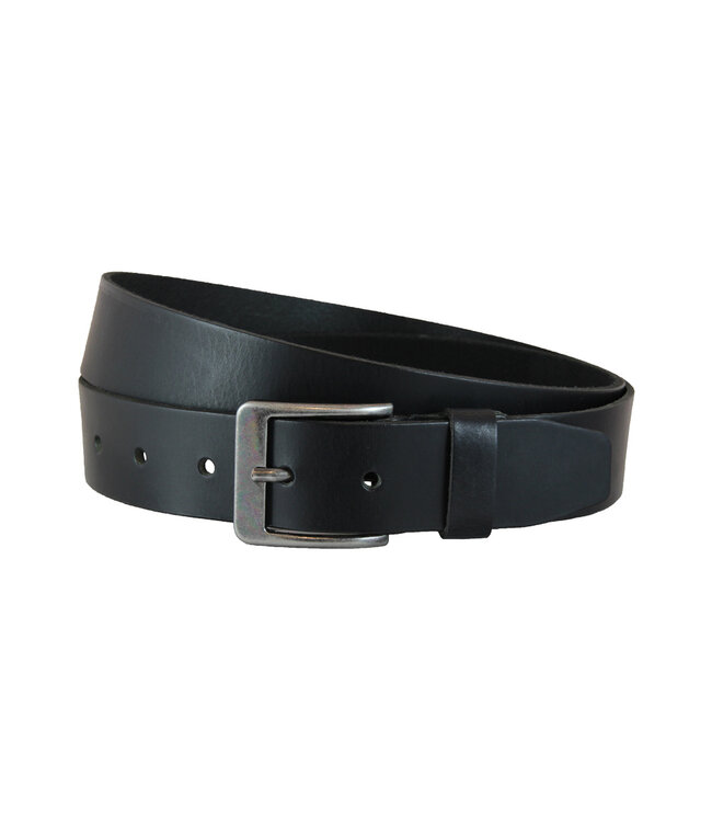 Landley Casual Leren Jeans Riem - Dames / Heren - Broekriem - Echt Leer - Zwart