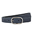 Landley Leren Dames Riem met Ovale Gesp - Echt Leer - Blauw
