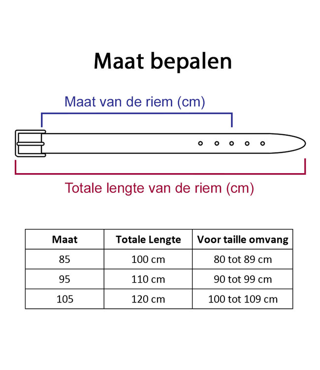 Landley Leren Dames Riem met Ovale Gesp - Echt Leer - Wit