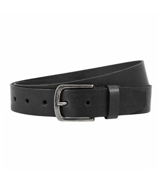 Landley Leren Volnerf Unisex Riem - 4 cm - Zwart