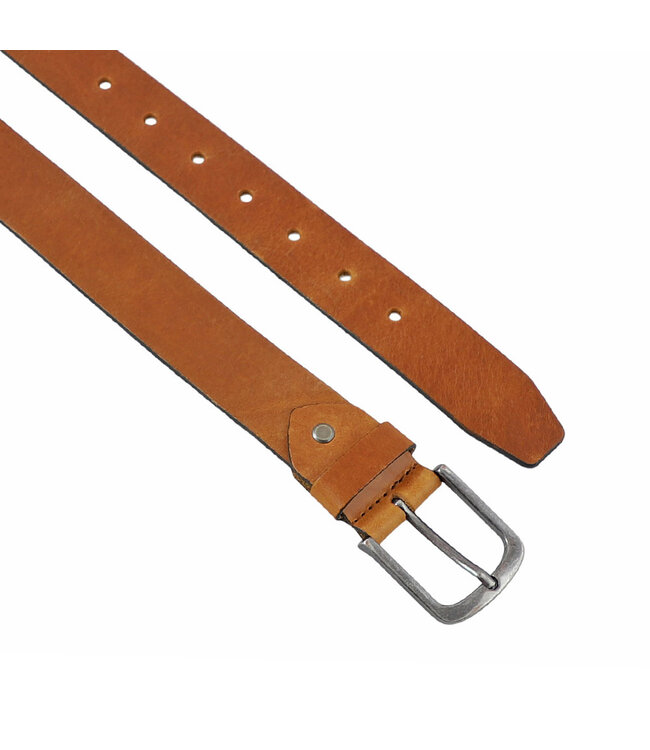 Landley Leren Unisex Riem - Dames en Heren - Luxe Jeansriem - Volnerf Leer - Cognac