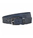 Landley Leren Unisex Kroko Riem - Dames en Heren - Krokoprint Jeansriem - Luxe Volnerf Leer - Blauw