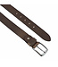 Landley Bruin Leren Riem 3.5 cm - Damesriem / Herenriem - Nerfleer - Bruin