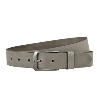 Landley Grijze Riem - Nerfleer - 3.5 cm - Grijs