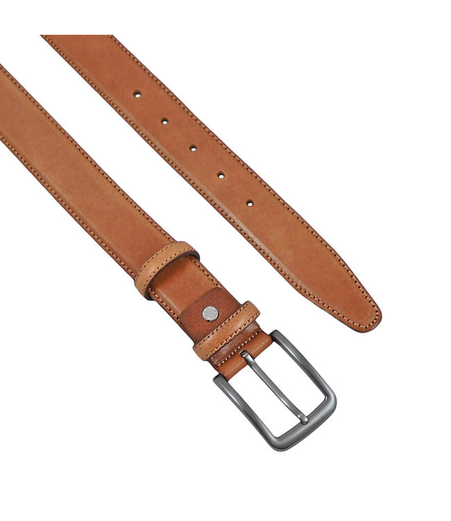 Houtkamp Luxe Heren Riem Volnerf Leer Cognac - Nette Broekriem - Pantalon Riem - 3.5 cm - Echt Leer