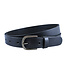 Landley Leren Riem met afgeronde gesp – 3 cm - Damesriem / Herenriem – Echt Leer – Blauw
