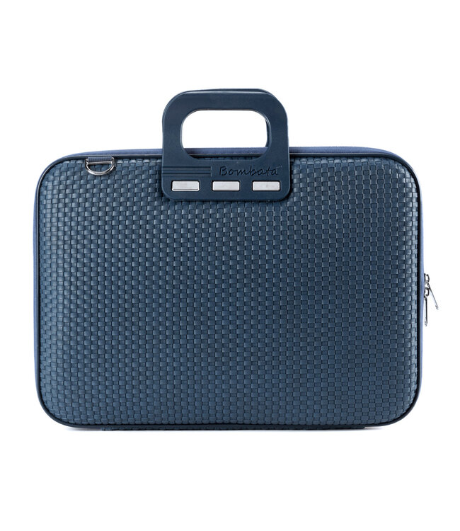 Bombata Trama Laptoptas met Vlechtpatroon - 15 / 16 inch - Dames en Heren - Blauw