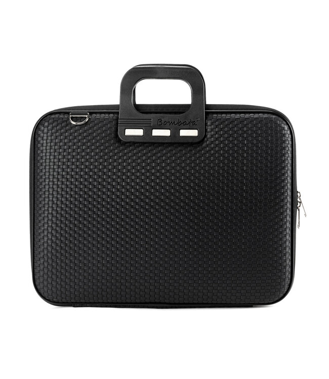 Bombata Trama Laptoptas met Vlechtpatroon - 13 / 14 inch - Dames en Heren - Zwart