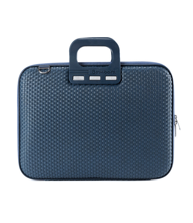Bombata Trama Laptoptas met Vlechtpatroon - 13 / 14 inch - Dames en Heren - Blauw