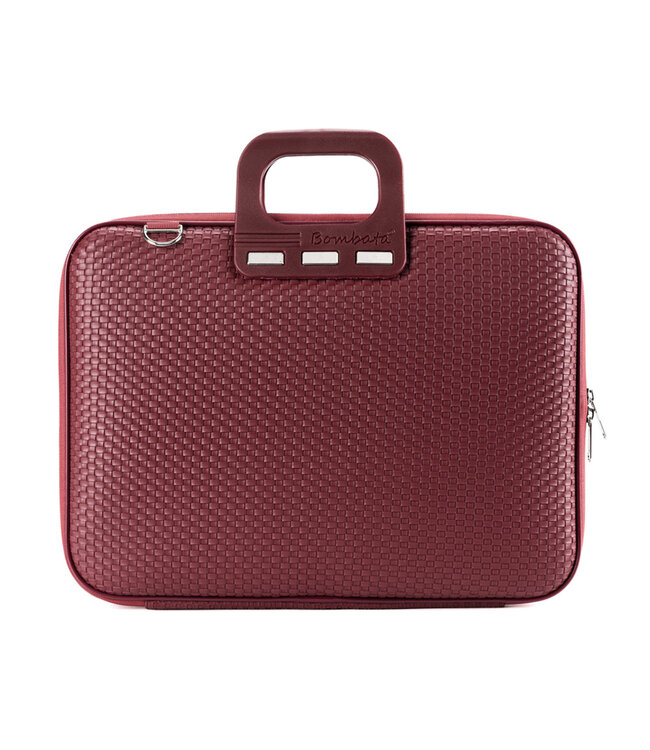 Bombata Trama Laptoptas met Vlechtpatroon - 13 / 14 inch - Dames - Bordeaux Rood