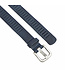 Landley Blauwe Leren Kinderriem Unisex - Geperforeerde Gleufjes Riem - Jongen / Meisje - Echt Leer - Breedte 3 cm - Blauw