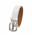 Landley Witte Leren Kinderriem Unisex - Geperforeerde Gleufjes Riem - Jongen / Meisje - Echt Leer - Breedte 3 cm - Wit