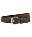 Landley Bruine Leren Kinderriem Unisex - Geperforeerde Gleufjes Riem - Jongen / Meisje - Echt Leer - Breedte 3 cm - Bruin