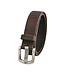 Landley Bruine Leren Kinderriem Unisex - Geperforeerde Gleufjes Riem - Jongen / Meisje - Echt Leer - Breedte 3 cm - Bruin