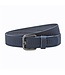 Landley Leren Geperforeerde Sleufjes Riem - Dames en Heren - Breedte 4 cm - Unisex Ceintuur - Echt Leer - Blauw