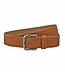 Landley Leren Geperforeerde Sleufjes Riem - Dames en Heren - Breedte 4 cm - Unisex Ceintuur - Echt Leer - Cognac