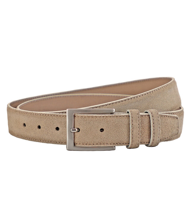 Houtkamp Suede Leren Pantalon Riem - Dames / Heren - Echt Leer - Taupe / Zandbruin