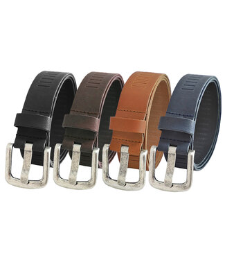 Landley Perfo Riemen Set - Zwart, Bruin, Cognac, Blauw