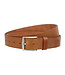 Landley Leren Herenriem met Visgraat Structuur – 4,0 cm Breed - Luxe Jeans Riem - Cognac