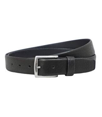 Landley Heren Luxe Pantalon Riem Leer - Zwart