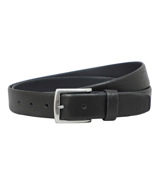 Landley Heren Luxe Pantalon Riem Leer - Zwart – 3,5 cm Breed