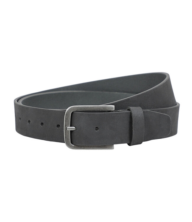 Landley Leren Jeans Riem Heren - Luxe Volnerf Nubuck Leer - Zwart