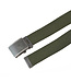 Landley Elastische Canvas Riem met Metalen Schuifgesp - Stretch - Koppelriem - Dames / Heren - Unisex - Groen