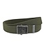 Landley Elastische Canvas Riem met Metalen Schuifgesp - Stretch - Koppelriem - Dames / Heren - Unisex - Groen