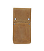 Houtkamp Leren Horeca Handterminal Holster - Riem Holster voor Handheld of Smartphone - Vintage Hunter Leer - Cognac Bruin