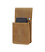 Houtkamp Leren Horeca Handterminal Holster - Riem Holster voor Handheld of Smartphone - Vintage Hunter Leer - Cognac Bruin
