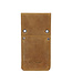 Houtkamp Leren Horeca Handterminal Holster - Riem Holster voor Handheld of Smartphone - Vintage Hunter Leer - Cognac Bruin