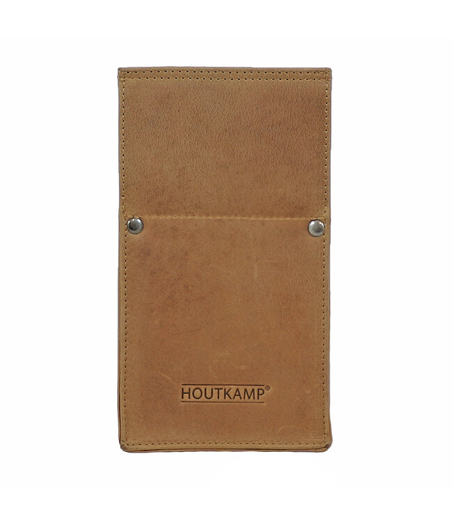 Houtkamp Leren Horeca Pinterminal Holster - Riem Holster voor mobiele Pinautomaat - Vintage Hunter Leer - Cognac Bruin