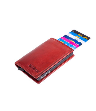 Figuretta Leren Dames Portemonnee Creditcardhouder - RFID - Rood