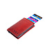 Figuretta Dames Portemonnee met Creditcardhouder - RFID Kaarthouder - Luxe Uitschuifbare Pasjeshouder - Vintage Leer - Rood