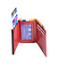 Figuretta Dames Portemonnee met Creditcardhouder - RFID Kaarthouder - Luxe Uitschuifbare Pasjeshouder - Vintage Leer - Rood