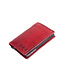 Figuretta Dames Portemonnee met Creditcardhouder - RFID Kaarthouder - Luxe Uitschuifbare Pasjeshouder - Vintage Leer - Rood